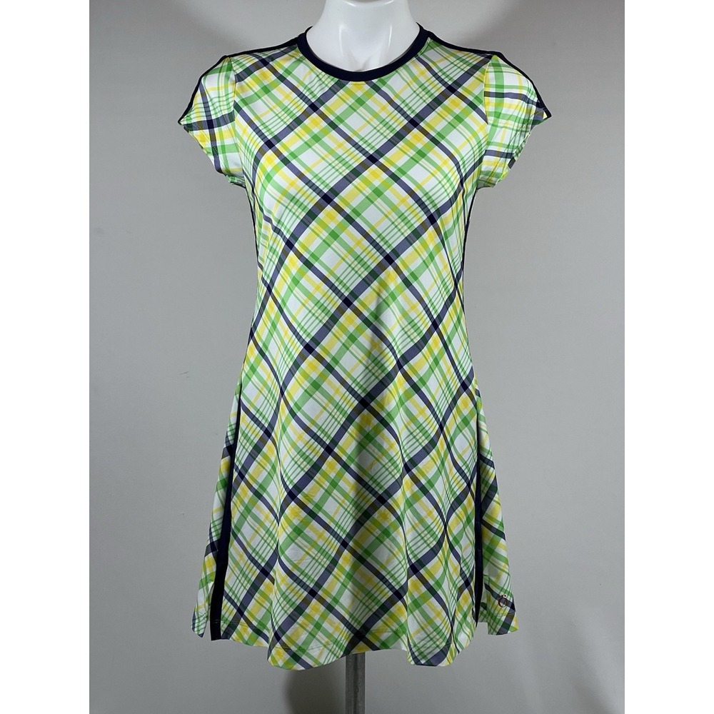 Kinona Golf Dress Womens XS Plaid UPF 50 Preppy Athleisure Tennis Dress